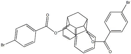 (+)-5,6,11,12-Tetrahydro-6,12-methanodibenzo[a,e]cyclooctene-5,11-diylbis(p-bromobenzoate) Struktur