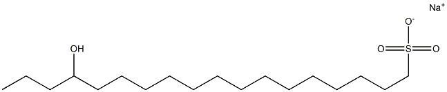 15-Hydroxyoctadecane-1-sulfonic acid sodium salt Struktur