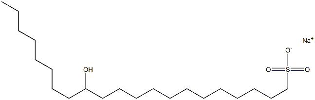 13-Hydroxyhenicosane-1-sulfonic acid sodium salt Struktur