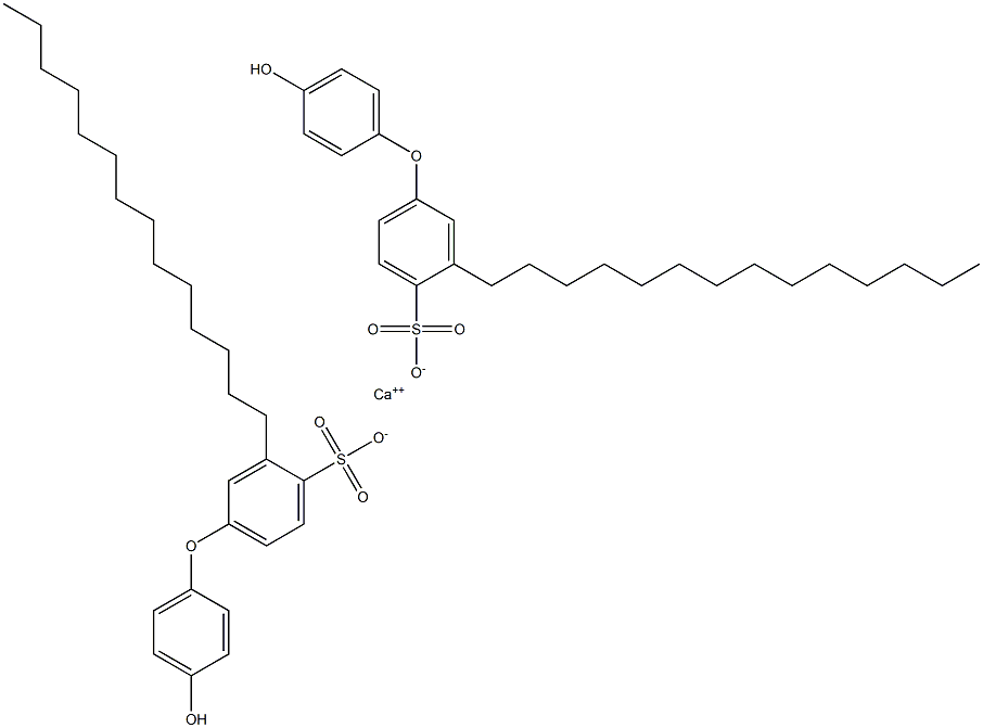 Bis(4'-hydroxy-3-tetradecyl[oxybisbenzene]-4-sulfonic acid)calcium salt Struktur