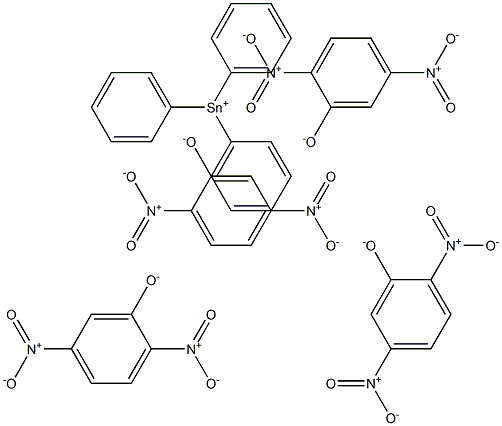 Triphenyltin(IV)2,5-dinitrophenolate Struktur