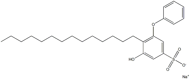 5-Hydroxy-6-tetradecyl[oxybisbenzene]-3-sulfonic acid sodium salt Struktur