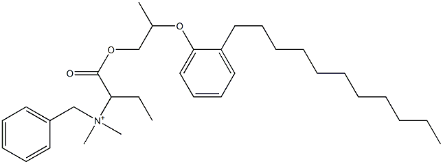 N,N-Dimethyl-N-benzyl-N-[1-[[2-(2-undecylphenyloxy)propyl]oxycarbonyl]propyl]aminium Struktur