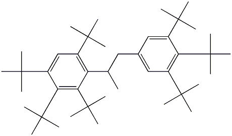 2-(2,3,4,6-Tetra-tert-butylphenyl)-1-(3,4,5-tri-tert-butylphenyl)propane Struktur