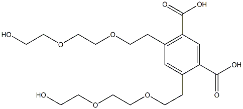 4,6-Bis(8-hydroxy-3,6-dioxaoctan-1-yl)isophthalic acid Struktur