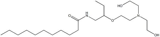 N-[2-[2-[Bis(2-hydroxyethyl)amino]ethoxy]butyl]undecanamide Struktur