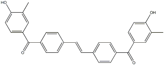 4,4'-[(Ethene-1,2-diyl)bis(4,1-phenylenecarbonyl)]bis(2-methylphenol) Struktur