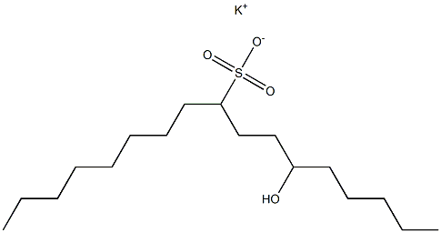 6-Hydroxyheptadecane-9-sulfonic acid potassium salt Struktur