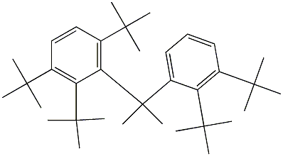 2-(2,3,6-Tri-tert-butylphenyl)-2-(2,3-di-tert-butylphenyl)propane Struktur