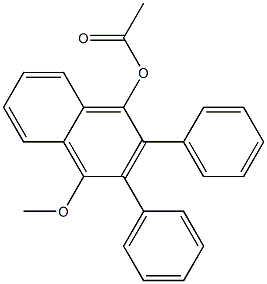 1-Acetoxy-2-phenyl-3-phenyl-4-methoxynaphthalene Struktur