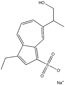 3-Ethyl-7-(2-hydroxy-1-methylethyl)-1-azulenesulfonic acid sodium salt Struktur