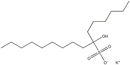 7-Hydroxyhexadecane-7-sulfonic acid potassium salt Struktur