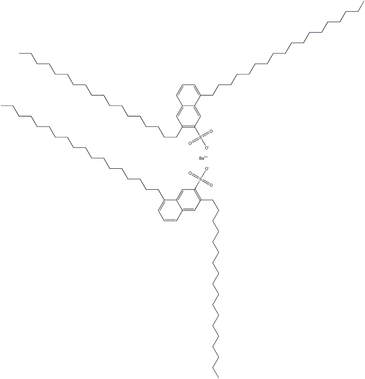 Bis(3,8-dioctadecyl-2-naphthalenesulfonic acid)barium salt Struktur