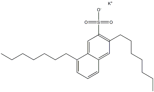 3,8-Diheptyl-2-naphthalenesulfonic acid potassium salt Struktur