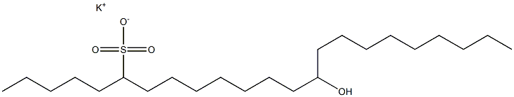 14-Hydroxytricosane-6-sulfonic acid potassium salt Struktur