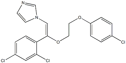 1-[2-[2-(4-Chlorophenoxy)ethoxy]-2-(2,4-dichlorophenyl)ethenyl]-1H-imidazole Struktur