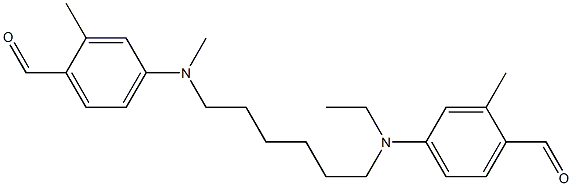 4-[N-[6-[N-(4-Formyl-3-methylphenyl)-N-ethylamino]hexyl]-N-methylamino]-2-methylbenzaldehyde Struktur