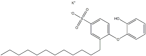 2'-Hydroxy-2-dodecyl[oxybisbenzene]-4-sulfonic acid potassium salt Struktur