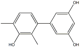 2',4'-Dimethyl-1,1'-biphenyl-3,3',5-triol Struktur