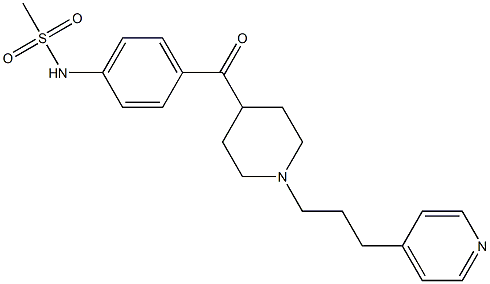 N-[4-[1-[3-(4-Pyridinyl)propyl]-4-piperidinylcarbonyl]phenyl]methanesulfonamide Struktur