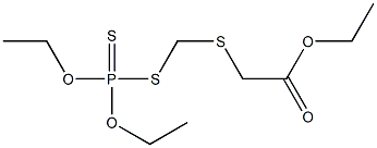 [(Diethoxyphosphinothioylthio)methylthio]acetic acid ethyl ester Struktur