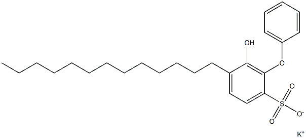 6-Hydroxy-5-tridecyl[oxybisbenzene]-2-sulfonic acid potassium salt Struktur