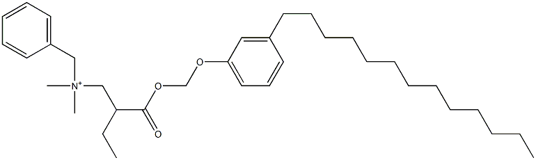 N,N-Dimethyl-N-benzyl-N-[2-[[(3-tridecylphenyloxy)methyl]oxycarbonyl]butyl]aminium Struktur