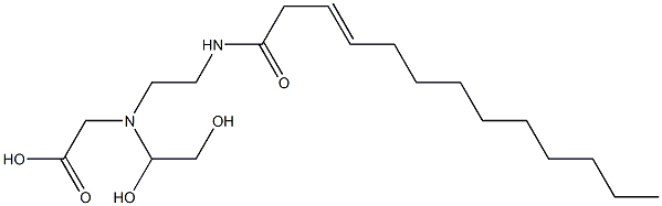 N-(1,2-Dihydroxyethyl)-N-[2-(3-tridecenoylamino)ethyl]aminoacetic acid Struktur