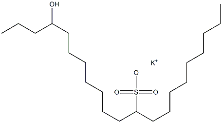 18-Hydroxyhenicosane-10-sulfonic acid potassium salt Struktur