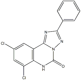 7,9-Dichloro-2-phenyl[1,2,4]triazolo[1,5-c]quinazolin-5(6H)-one Struktur