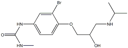 1-Methyl-3-[3-bromo-4-[2-hydroxy-3-[isopropylamino]propoxy]phenyl]urea Struktur