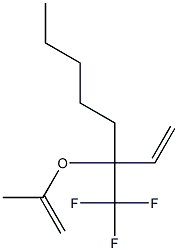 2-Methyl-4-pentyl-4-(trifluoromethyl)-3-oxa-1,5-hexadiene Struktur