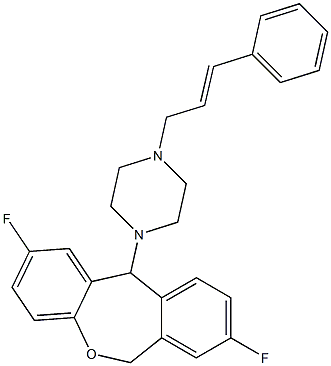 11-(4-Cinnamyl-1-piperazinyl)-2,8-difluoro-6,11-dihydrodibenz[b,e]oxepin Struktur