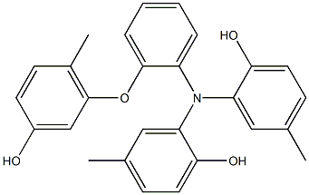 N,N-Bis(2-hydroxy-5-methylphenyl)-2-(3-hydroxy-6-methylphenoxy)benzenamine Struktur