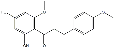 1-(2,4-Dihydroxy-6-methoxyphenyl)-3-(4-methoxyphenyl)-1-propanone Struktur