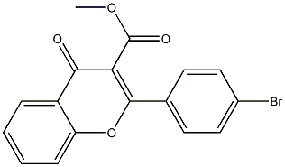 2-[4-Bromophenyl]-4-oxo-4H-1-benzopyran-3-carboxylic acid methyl ester Struktur