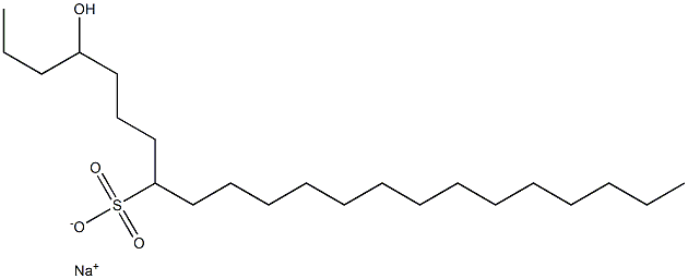 4-Hydroxydocosane-8-sulfonic acid sodium salt Struktur