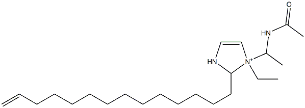 1-[1-(Acetylamino)ethyl]-1-ethyl-2-(13-tetradecenyl)-4-imidazoline-1-ium Struktur