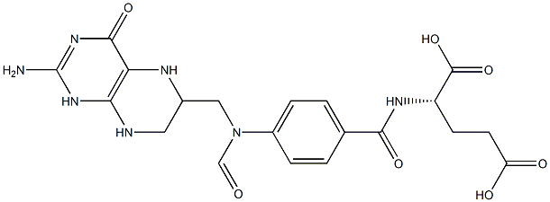 N-[4-[[[(2-Amino-1,4,5,6,7,8-hexahydro-4-oxopteridin)-6-yl]methyl](formyl)amino]benzoyl]-L-glutamic acid Struktur