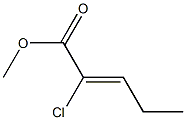 (Z)-2-Chloro-2-pentenoic acid methyl ester Struktur