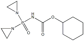 N-[Bis(1-aziridinyl)phosphinyl]carbamic acid cyclohexyl ester Struktur