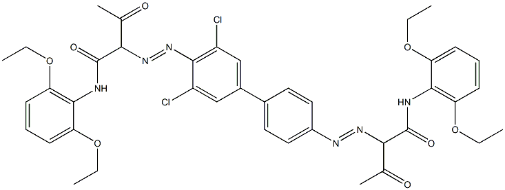 4,4'-Bis[[1-(2,6-diethoxyphenylamino)-1,3-dioxobutan-2-yl]azo]-3,5-dichloro-1,1'-biphenyl Struktur