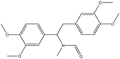 N-[1,2-Bis(3,4-dimethoxyphenyl)ethyl]-N-methylformamide Struktur