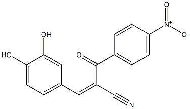 2-(4-Nitrobenzoyl)-3-(3,4-dihydroxyphenyl)acrylonitrile Struktur