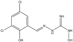 1-[[2-Hydroxy-3,5-dichlorobenzylidene]amino]-3-hydroxyguanidine Struktur