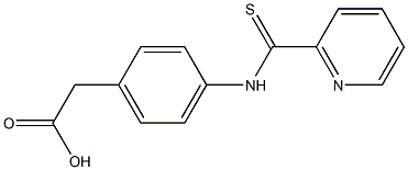 4-(2-Pyridinylcarbonothioylamino)benzeneacetic acid Struktur