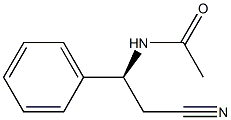 [S,(-)]-3-(Acetylamino)-3-phenylpropiononitrile Struktur