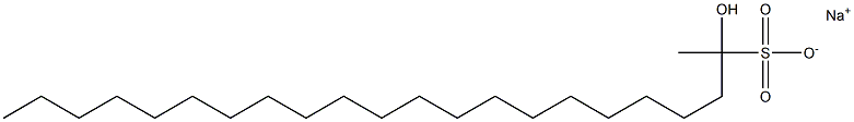 2-Hydroxydocosane-2-sulfonic acid sodium salt Struktur