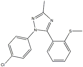 1-(4-Chlorophenyl)-5-(2-methylthiophenyl)-3-methyl-1H-1,2,4-triazole Struktur