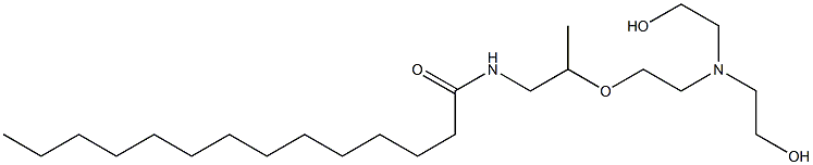 N-[2-[2-[Bis(2-hydroxyethyl)amino]ethoxy]propyl]tetradecanamide Struktur